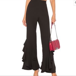 Cynthia Rowley black flutter bottom pants Size 2 A13